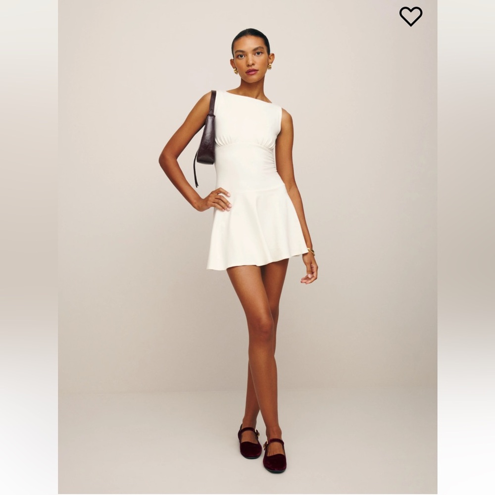 Reformation Mayve Mini Dress in size XS, Flor Di Latte (NWT)